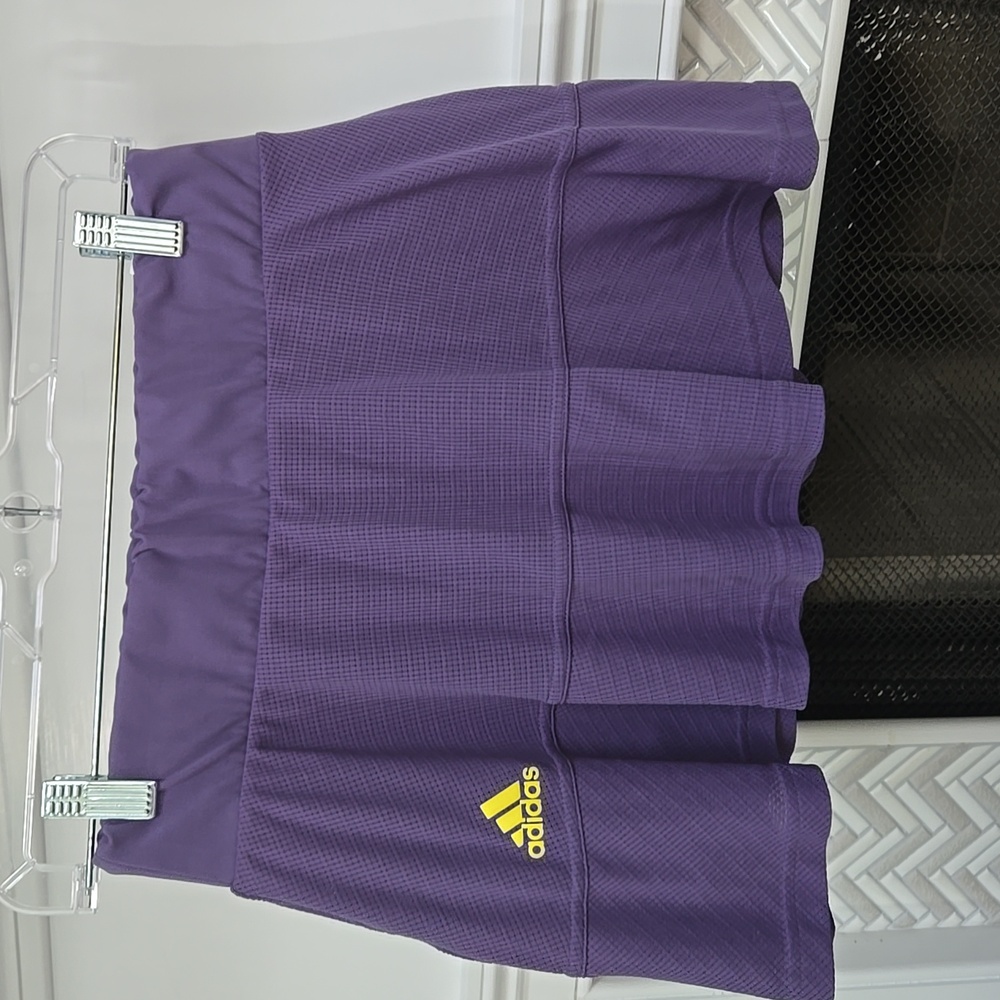 Adidas Size M Violet Skirt with Bright Yellow Logo